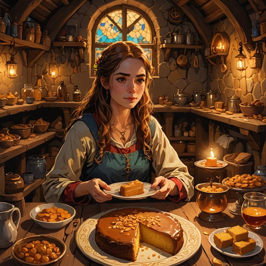 Honey Cake in Hobbit Home, Webcomic Style