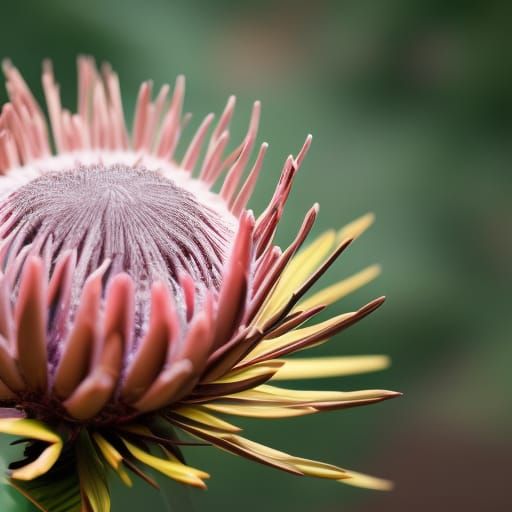 High-Resolution 4K Photo of a Protea Flower