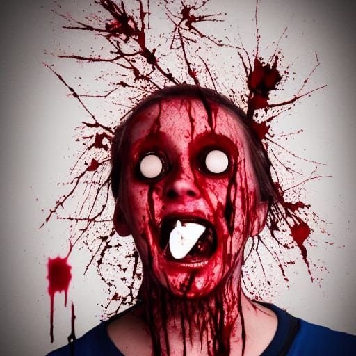 Disturbing Classroom Scene with Horrified Student