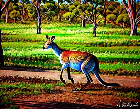 AI Generated Image of a Kangaroo