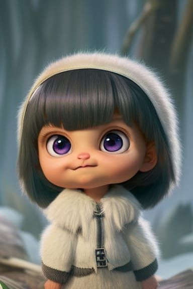 Charming Chibi Baby Enchanter Digital Illustration