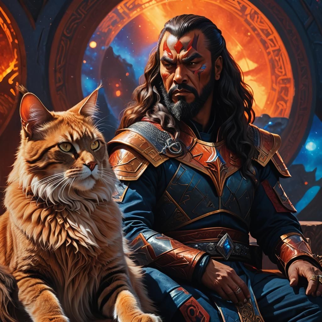 Klingon Warrior and Regal Cat Concept Art