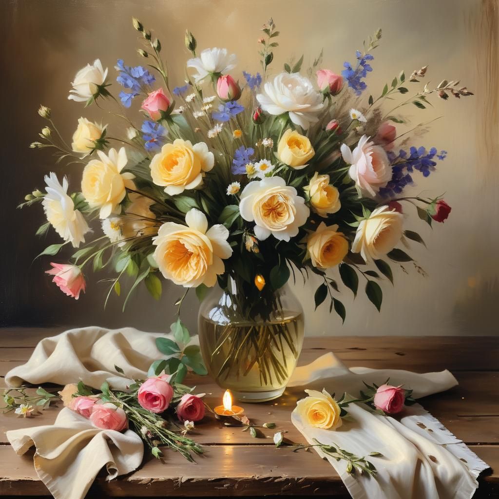 Lavish Florals in Warm Golden Light