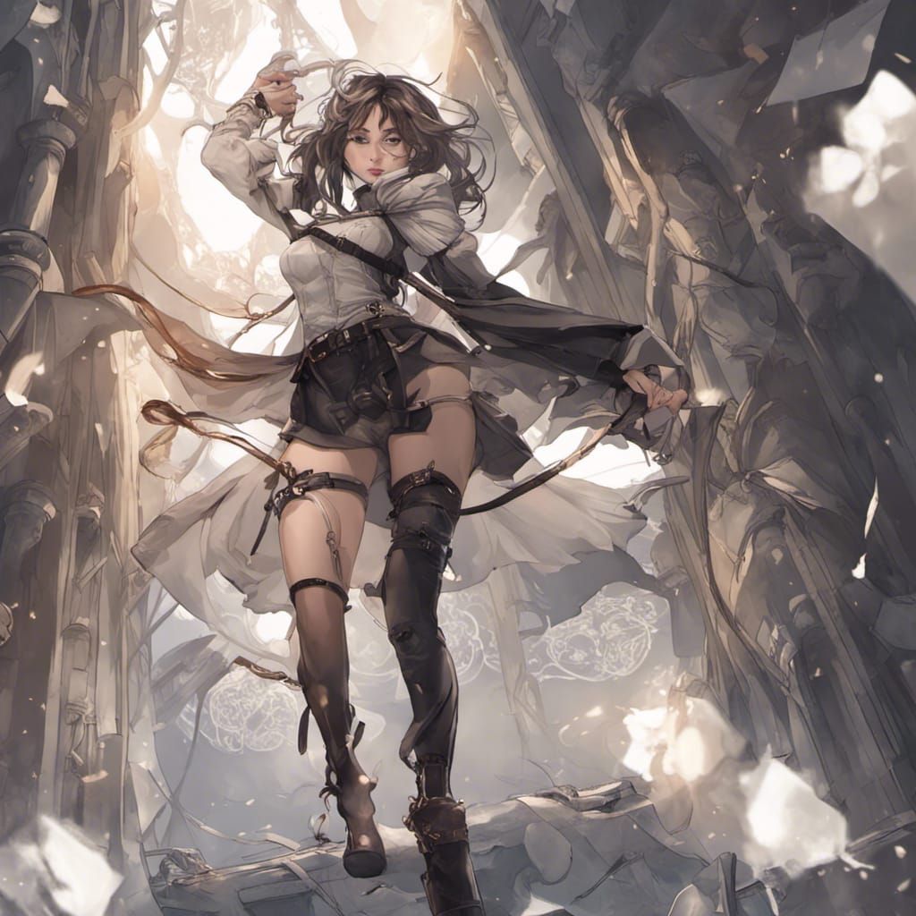 Steampunk Beauty in Hyperdetailed Splash Art