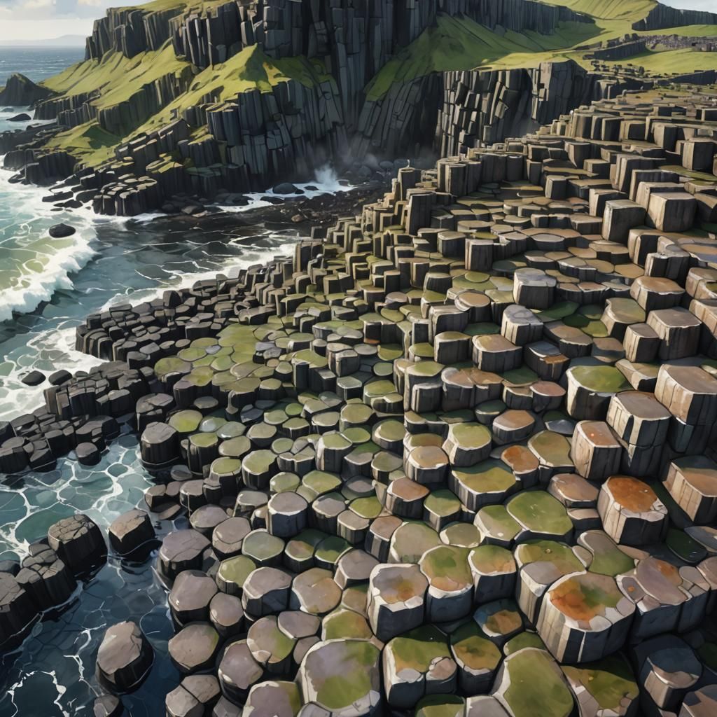 Giant's Causeway: A Watercolor Fantasy in Northern Ireland