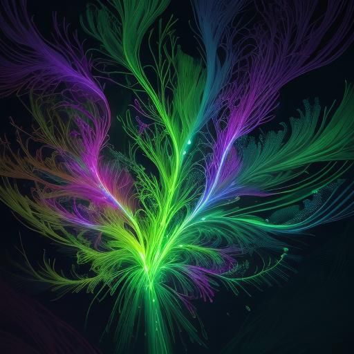 Bioluminescent Abstract Macro Photography in 8k