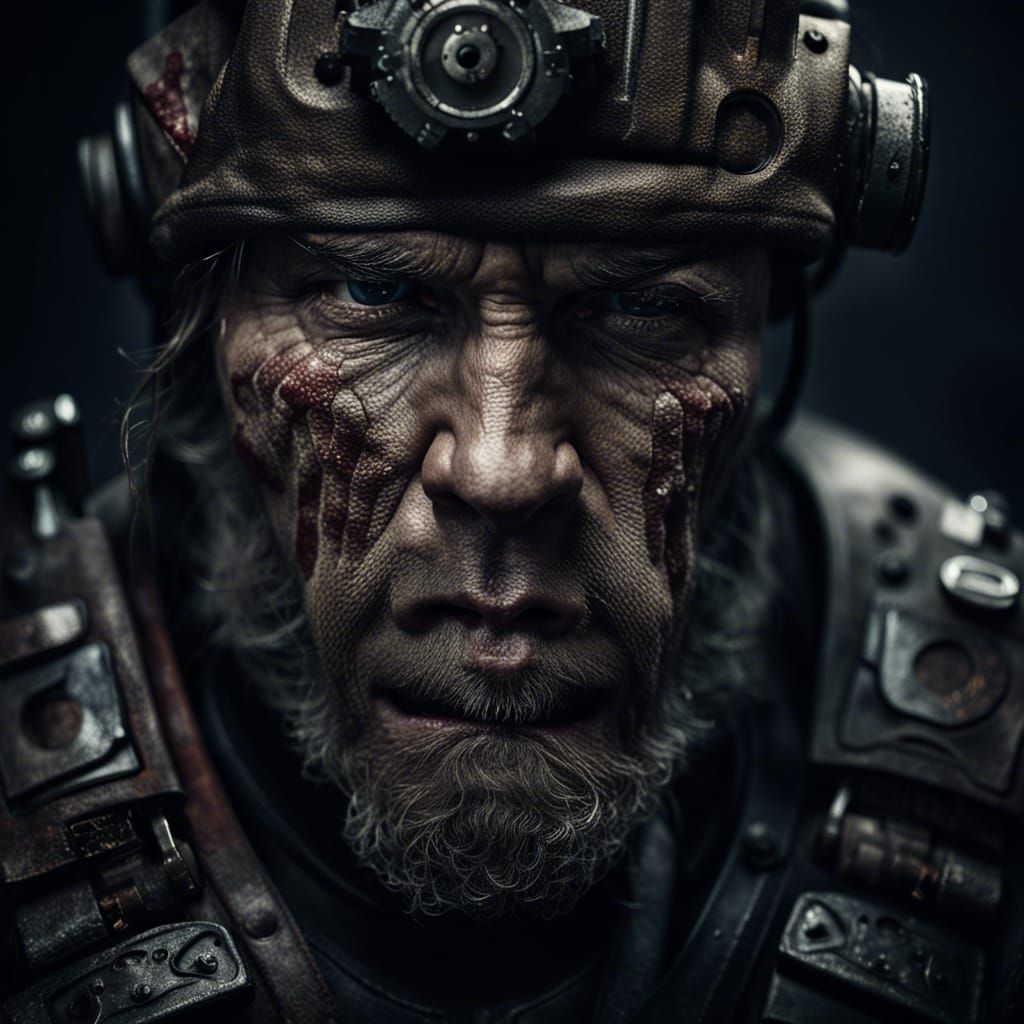 Gears of War Inspired Close-Up Portrait