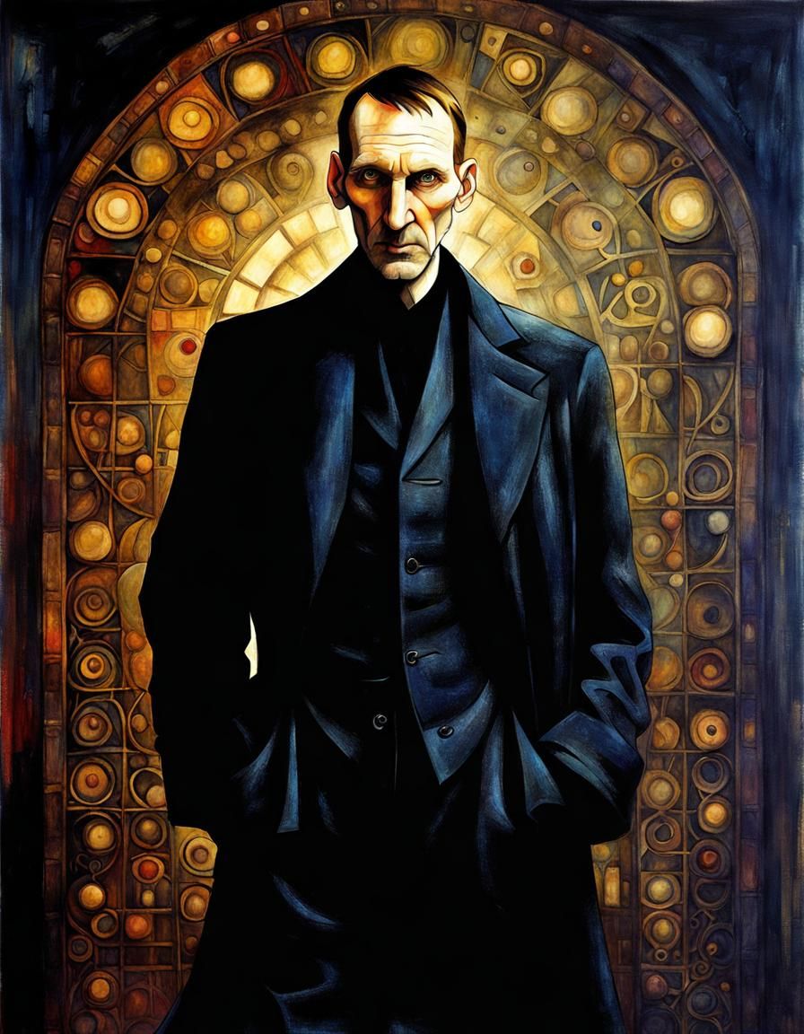 Christopher Eccleston Portrait in Impressionistic Style