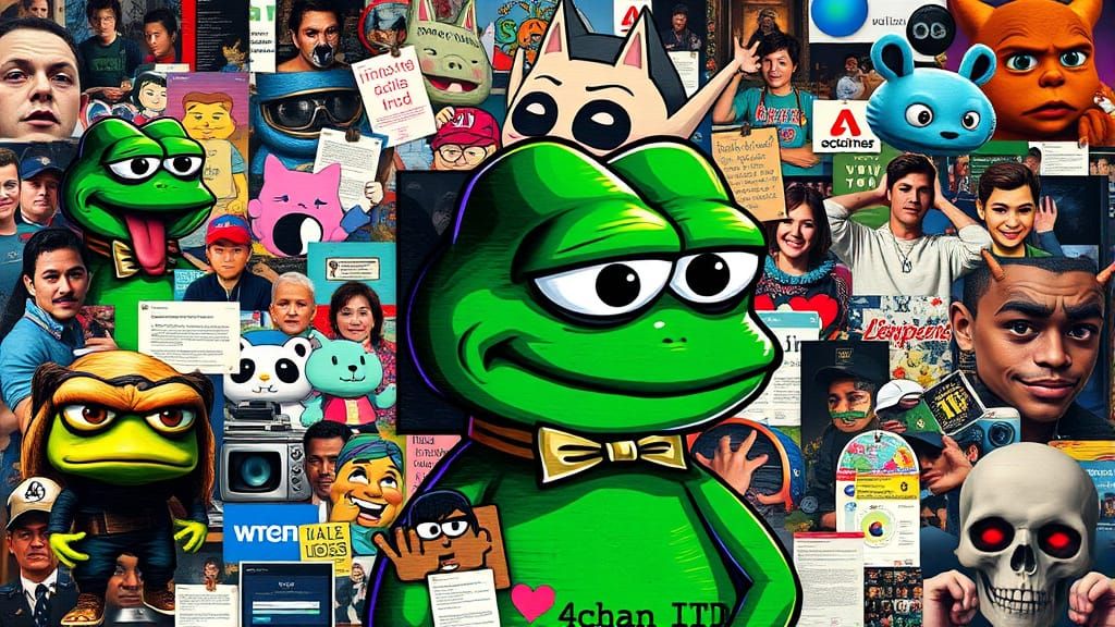 Surreal Digital Art Mosaic of Internet Icons