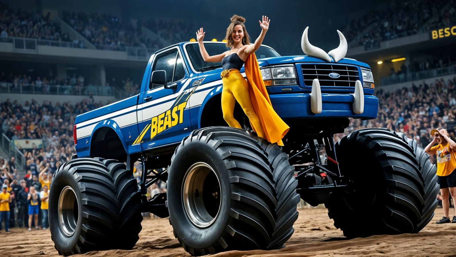 Dark Fairytale Beauty Rides the Beast at the Stadium