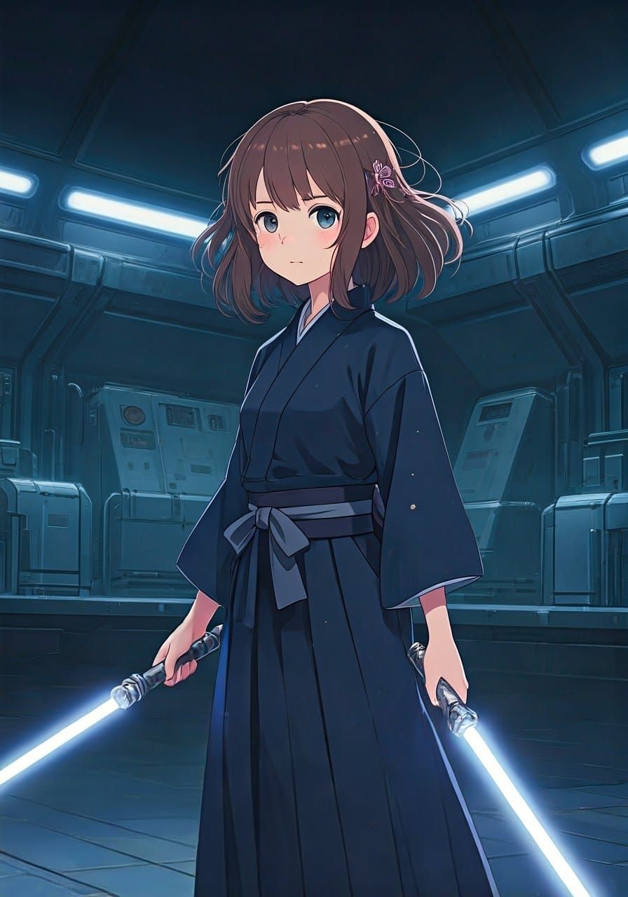 Majestic Anime Key Visual of Rhiannon, the Powerful Jedi War...