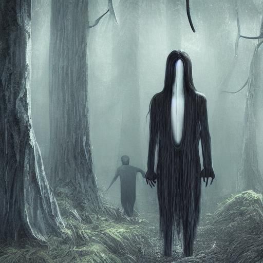 Faceless Man in Black Suit with Graffiti, Fantasy Art