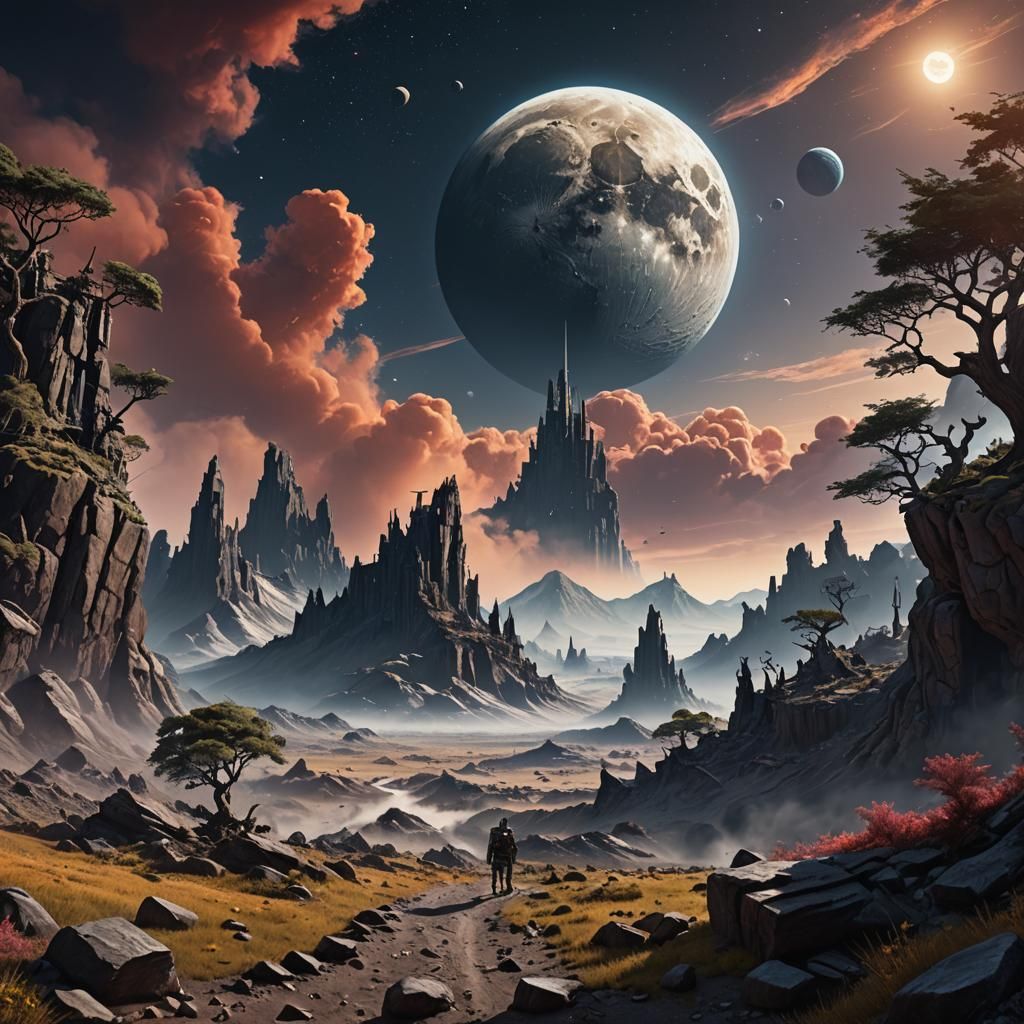 Moon's Far Side: A Matte Painting Fantasy