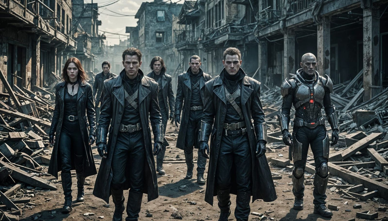 Cyborg Vampires in Decayed Reality: Cinematic Still