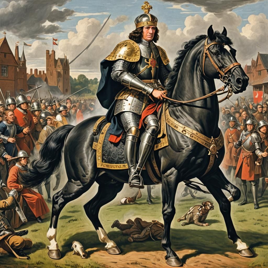 King Richard III at Bosworth, Hogarth Style