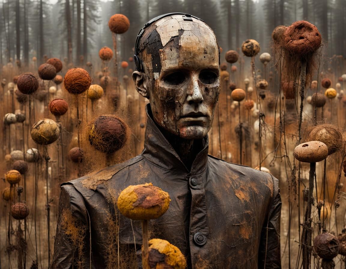 Surreal Mannequin Field of Dreams: Vintage Photograph