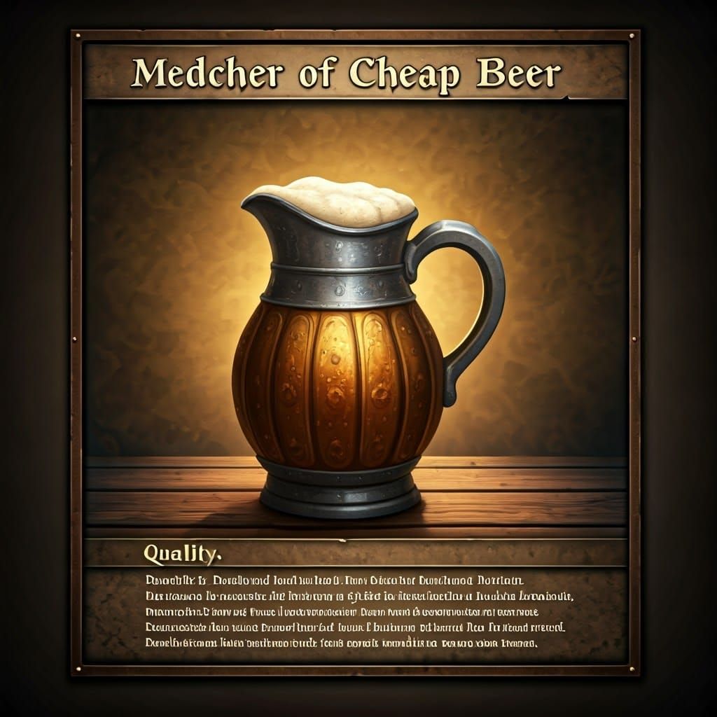 Medieval Tavern Scene with a Pitcher of Beer