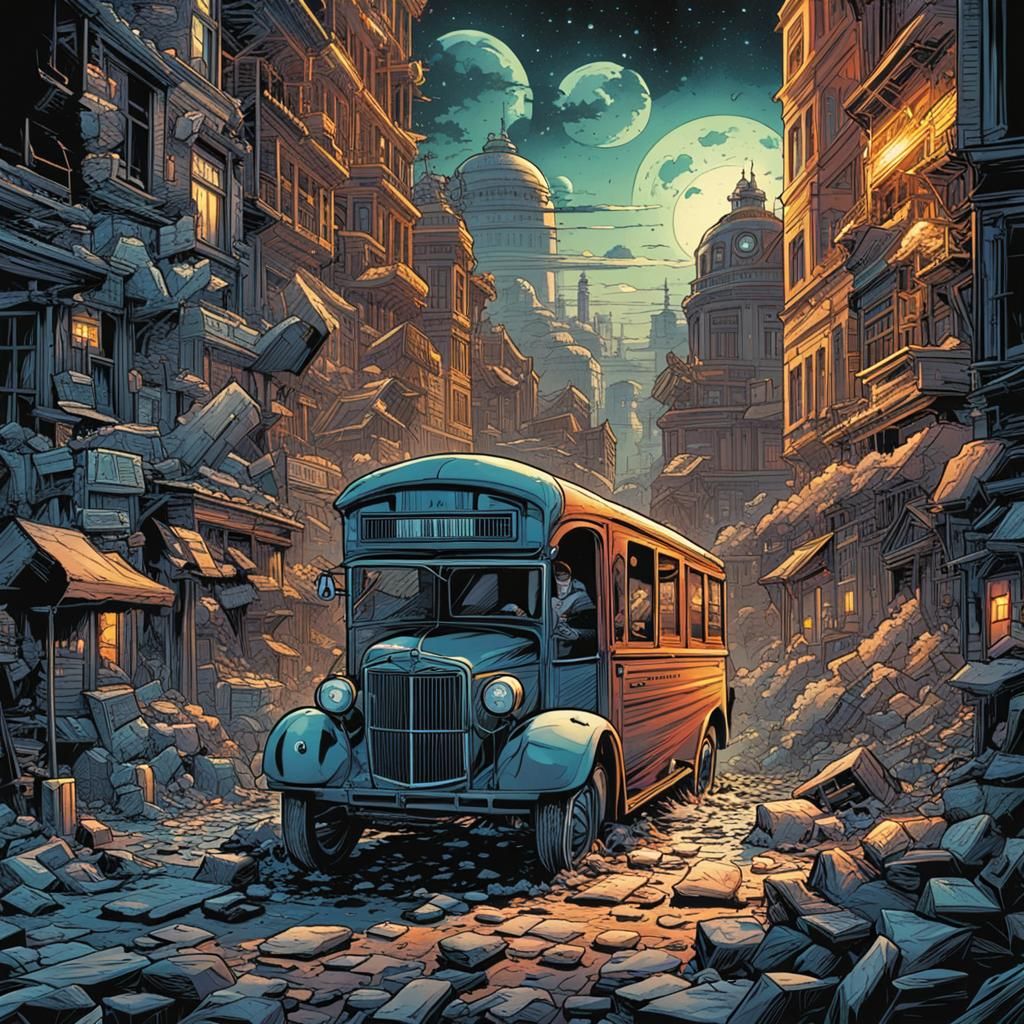 Dynamic Comic Book Art in Modern Style