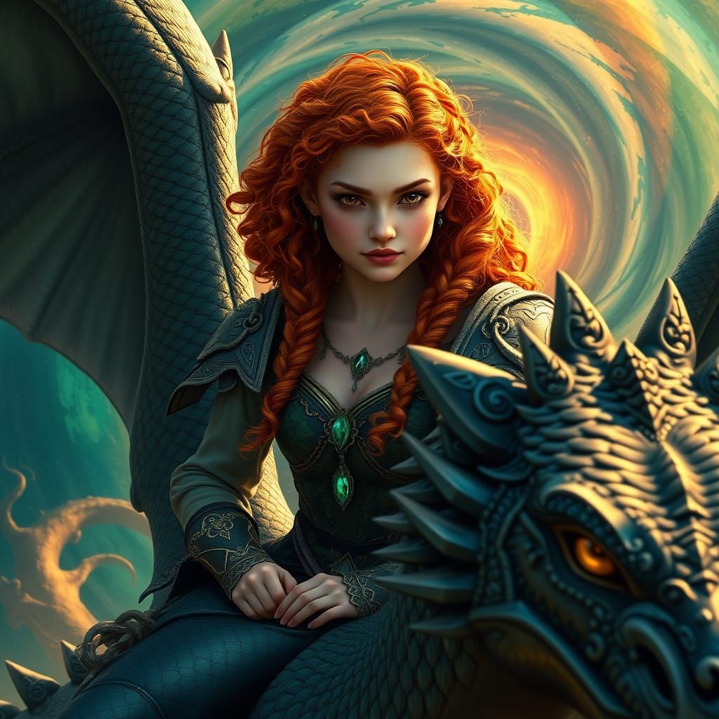 Princess Merida Rides a Majestic Dragon in Celtic-Inspired H...