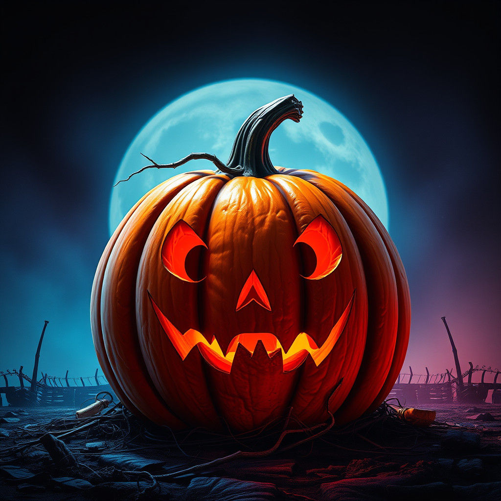 Eerie Halloween Pumpkin from 1978 Movie Poster