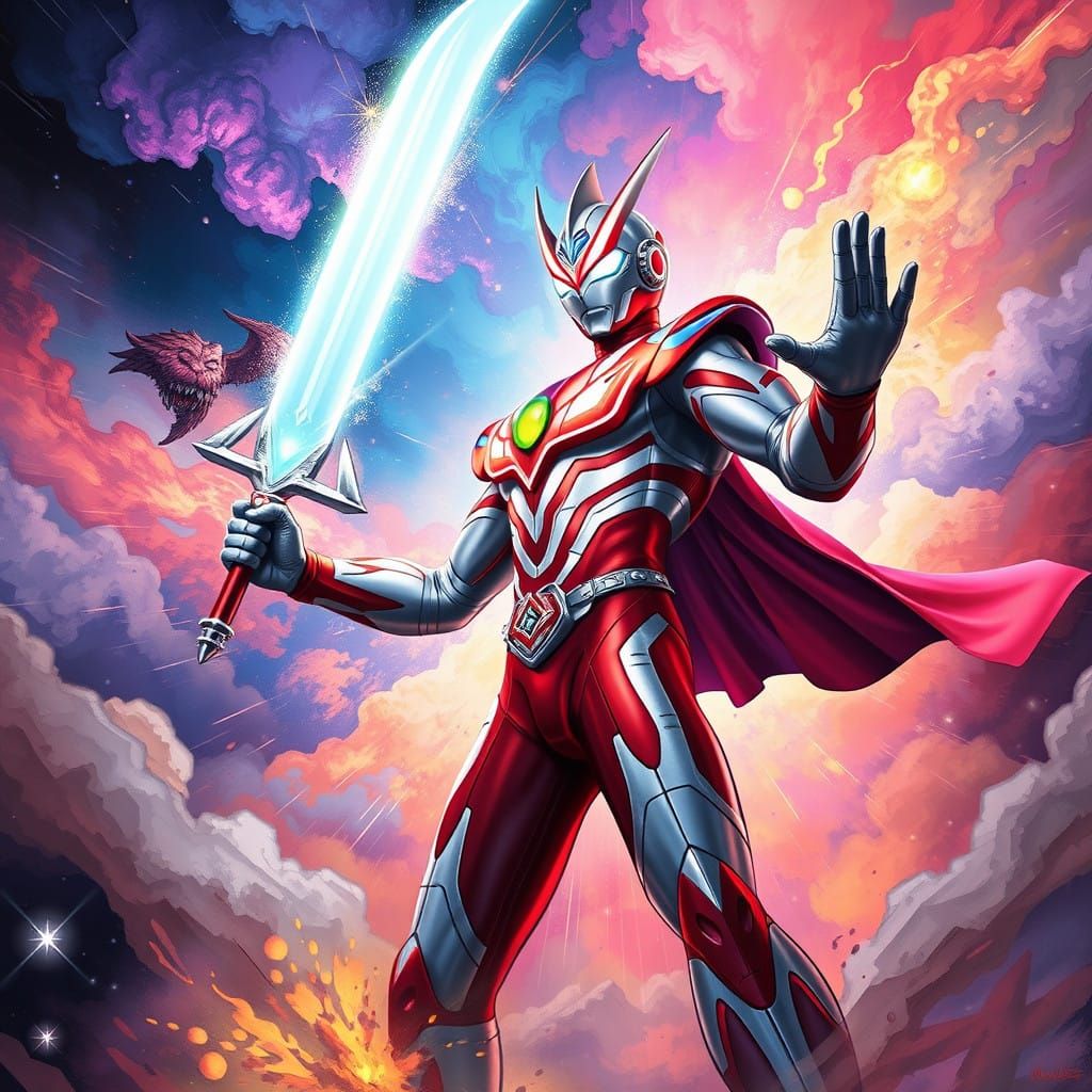 Ultraman Orb in Heroic Tokusatsu Style