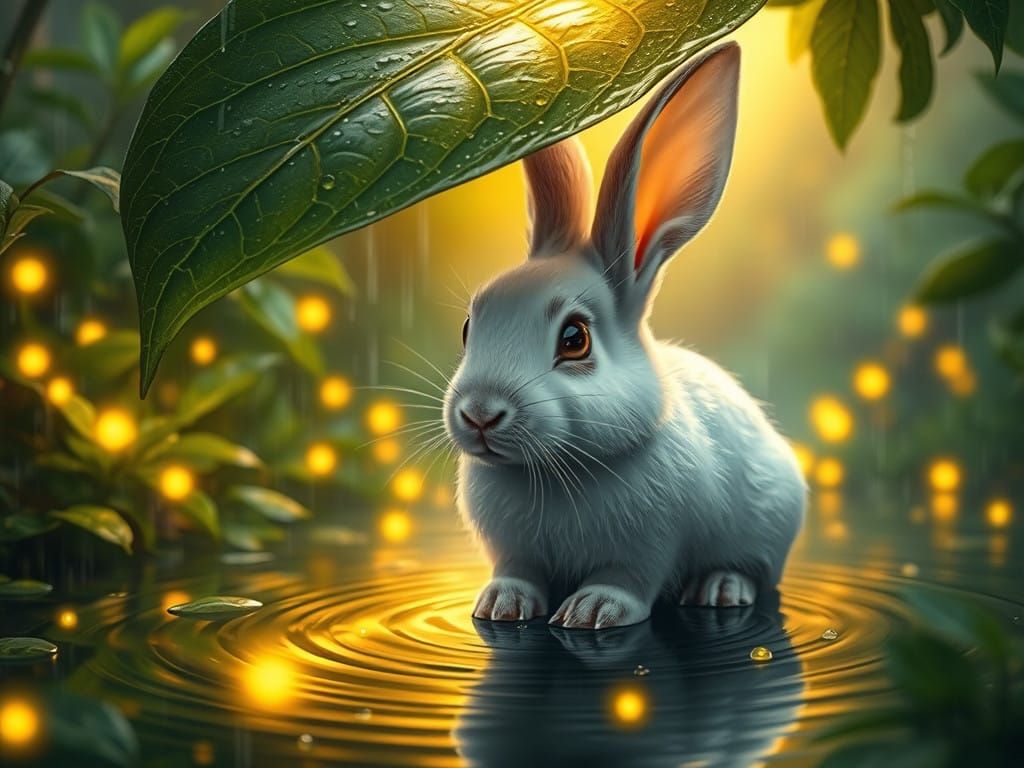 Dancing Raindrops and Gentle Light