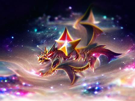 Celestial Star Dragon Soaring Through Space