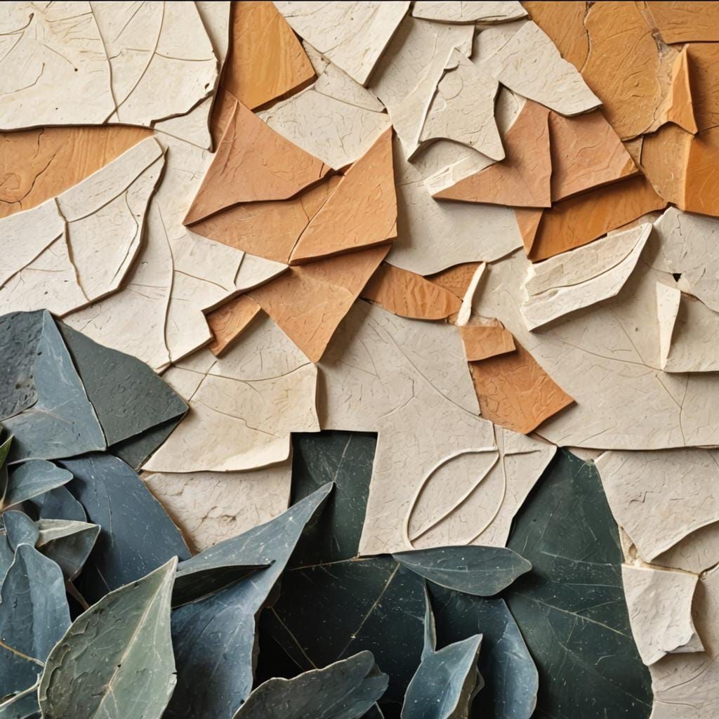 Olive Tree with Interlaid Textures