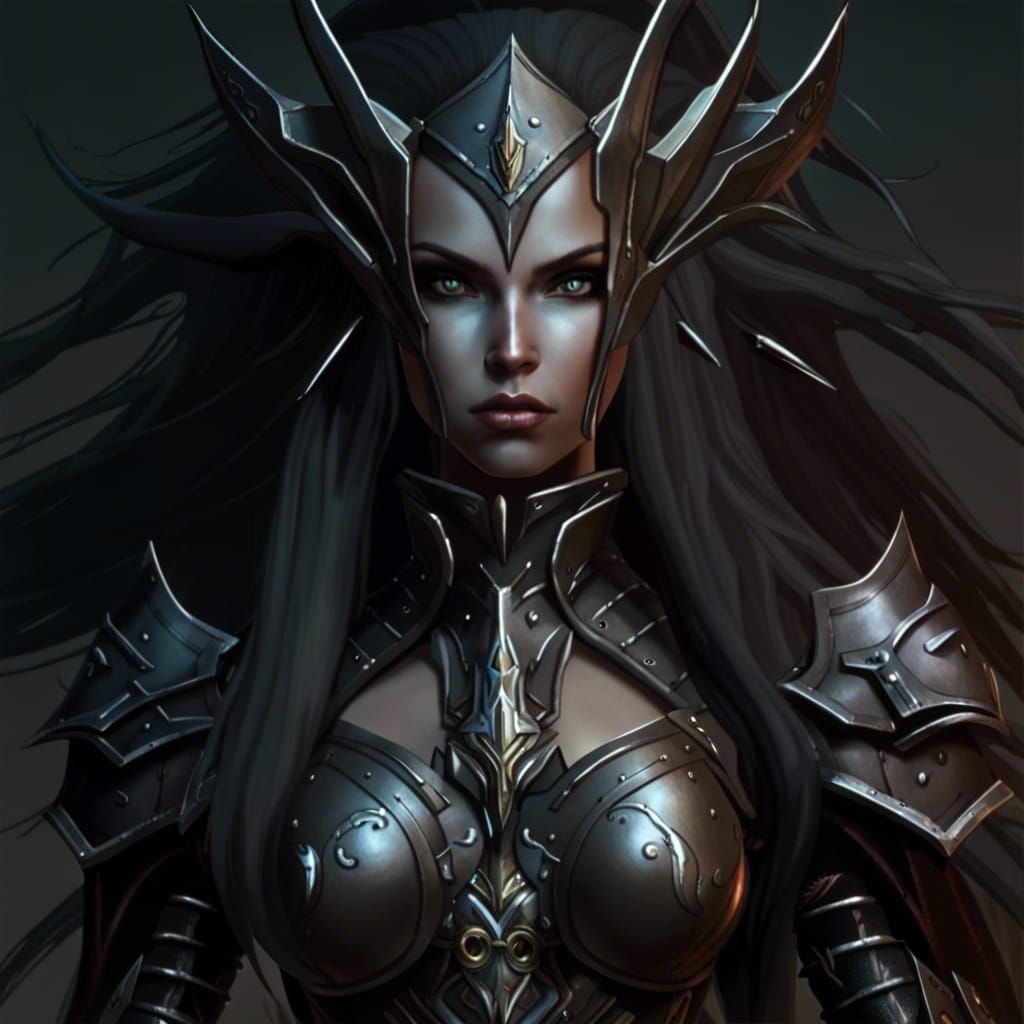 Detailed Dark Eldar Female Warrior with Daggers
