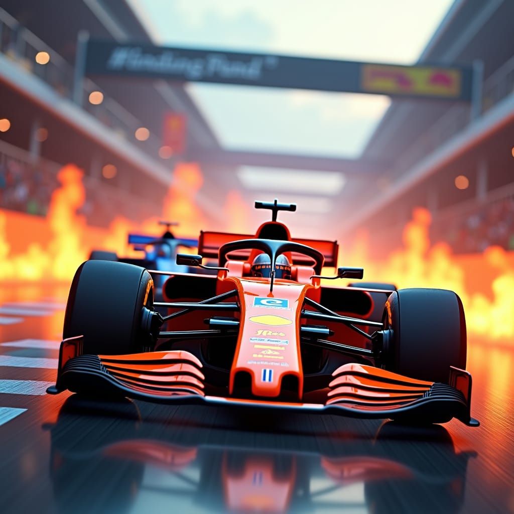 McLaren Wins! Formula 1 Finish Line Art