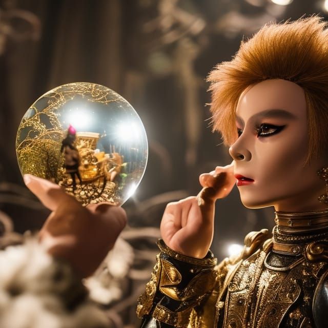 Fantasy Portrait with Crystal Ball in 8K