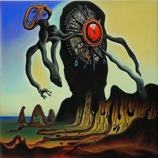 Surreal Death in Melting Landscape: Dali Style