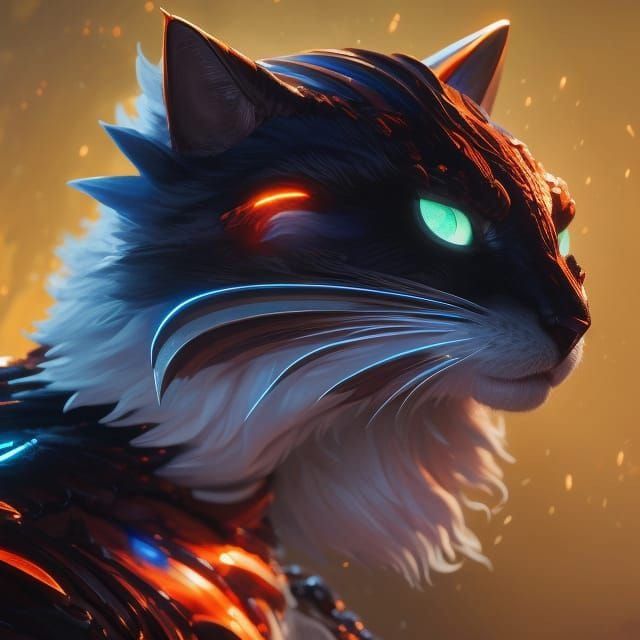 Detailed Portrait with Dynamic Lighting, Trending Art