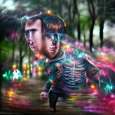 Creepy Neville Longbottom running towards the forest