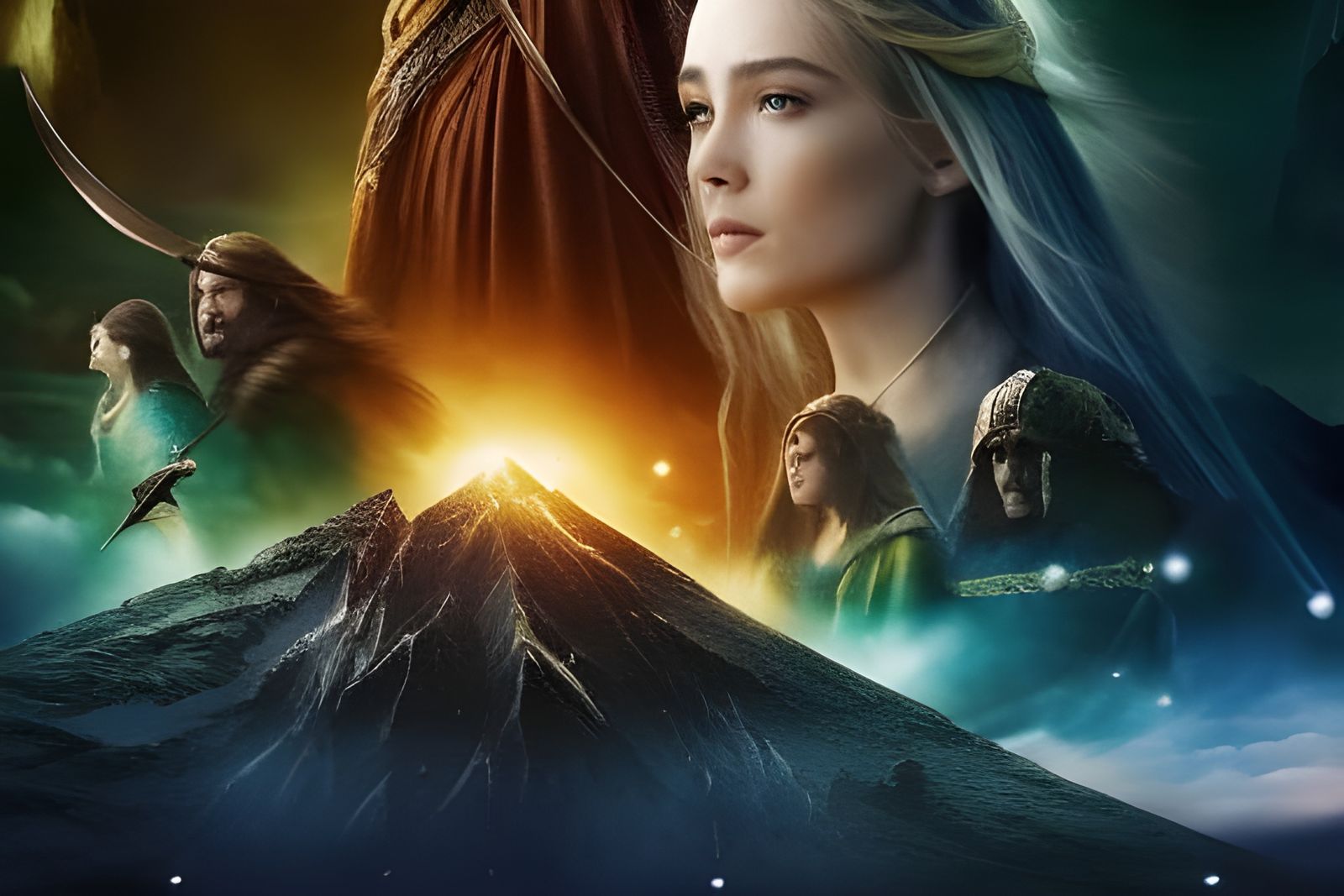 Epic Fantasy Landscape Inspired by Tolkien in 3D