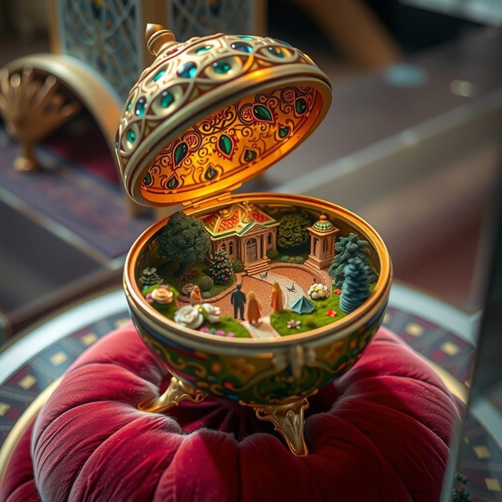 Realistic Fabergé Egg Reveals Miniature World