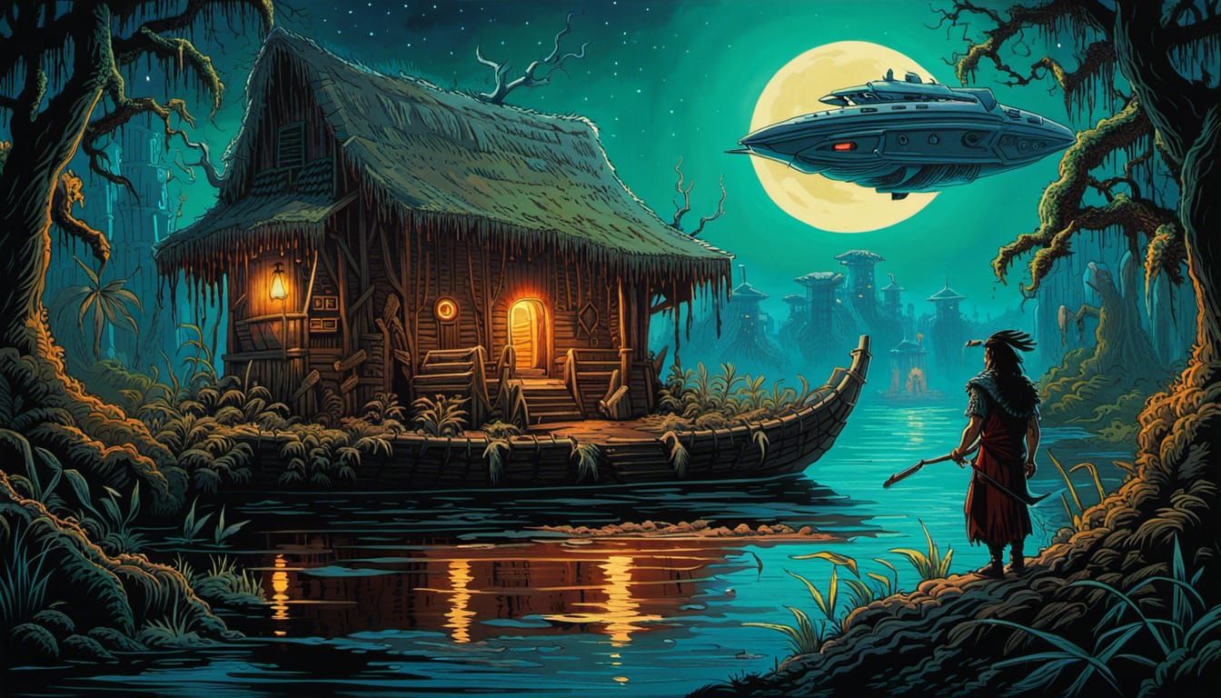 Surreal Bayou Shaman Dreamscape: A Dark Fantasy Masterpiece