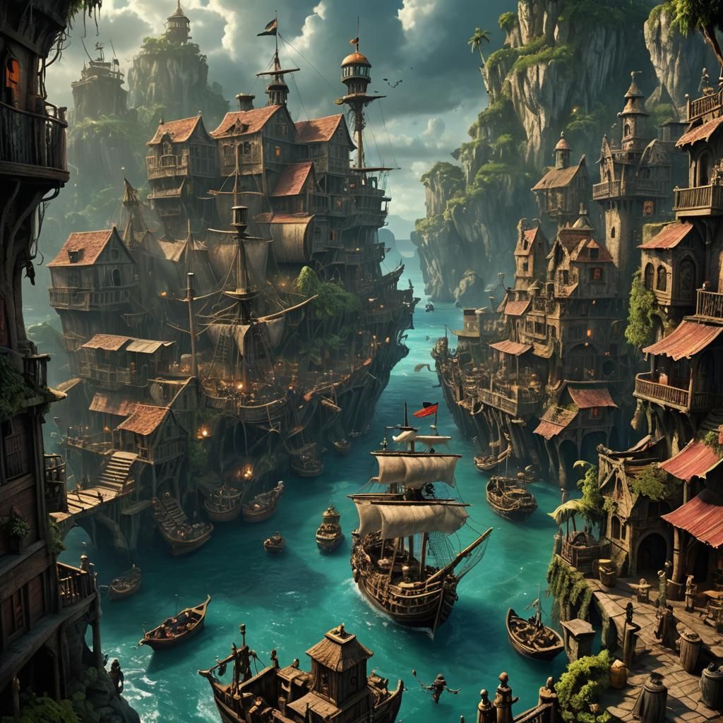 Epic Ghost Pirates of the Caribbean: Digital Matte Painting