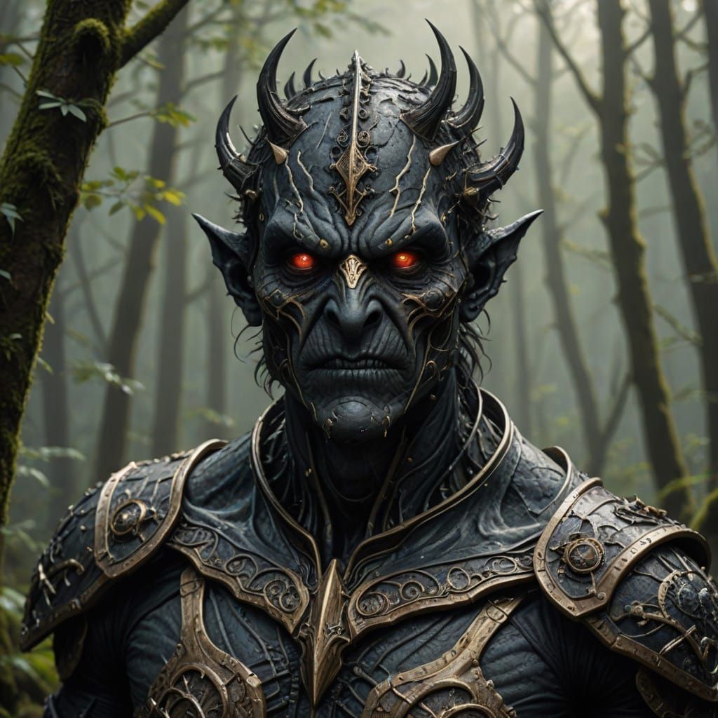 Dark Fantasy Elf Maiden in a Mysterious Underwater Realm