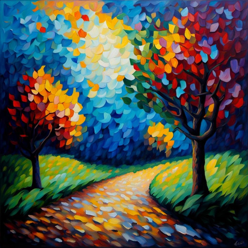 Expressionist Painting Evokes Emptiness with Impasto Acrylic...