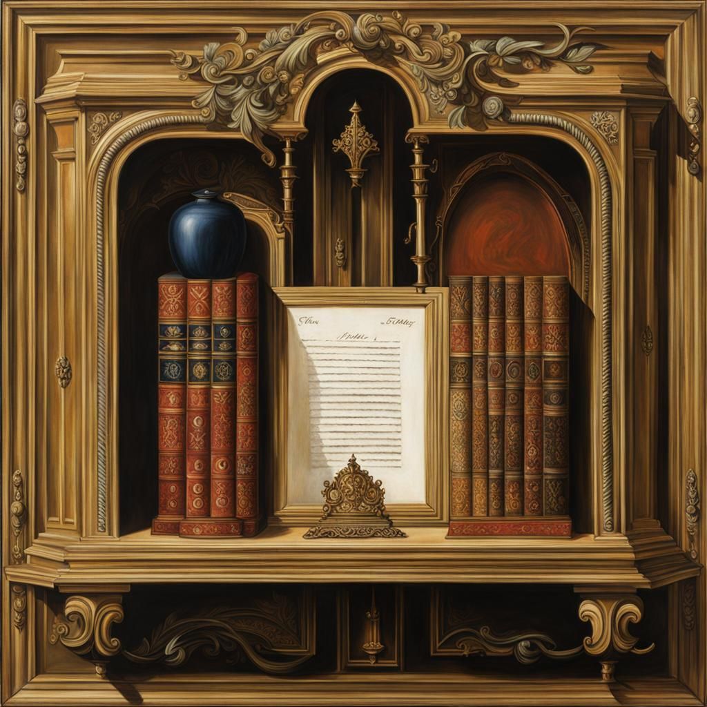 Trompe-l'oeil Letter Rack Oil Painting