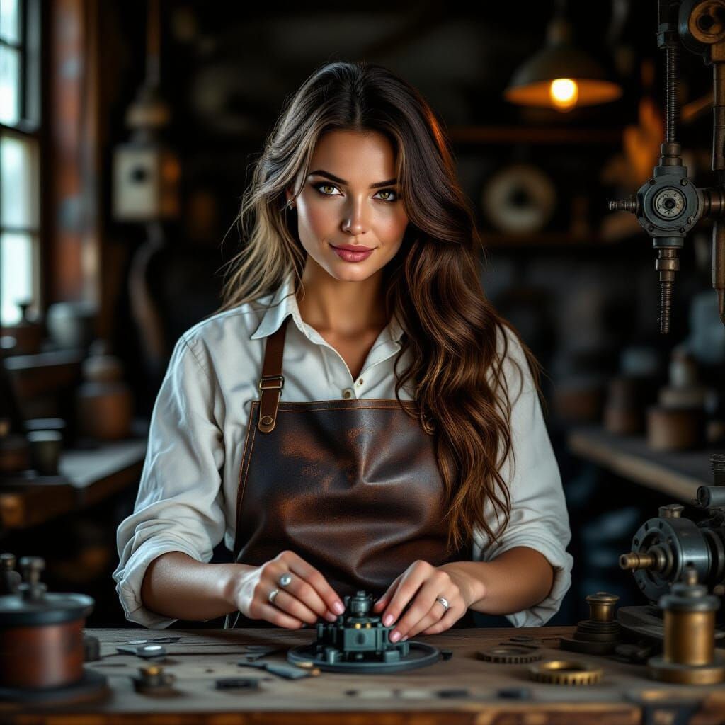 Retro-Futuristic Mother Teaches Robot Repair