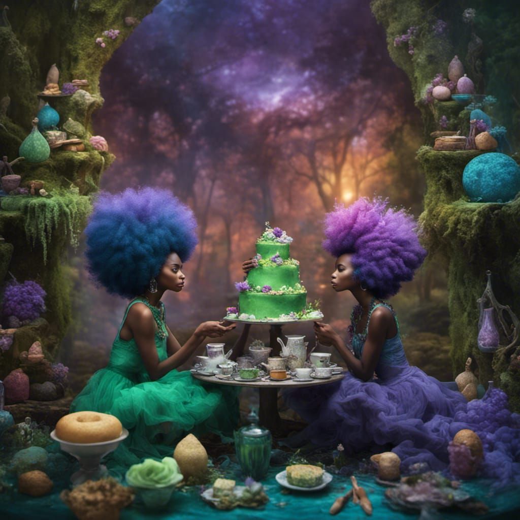 Ethereal Fairy Tea Party in Fantasy Concept Art