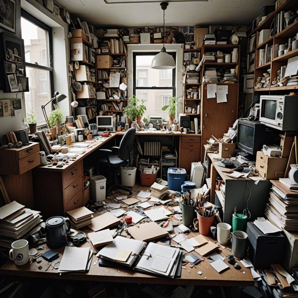 Cluttered Scene Rendered by AI