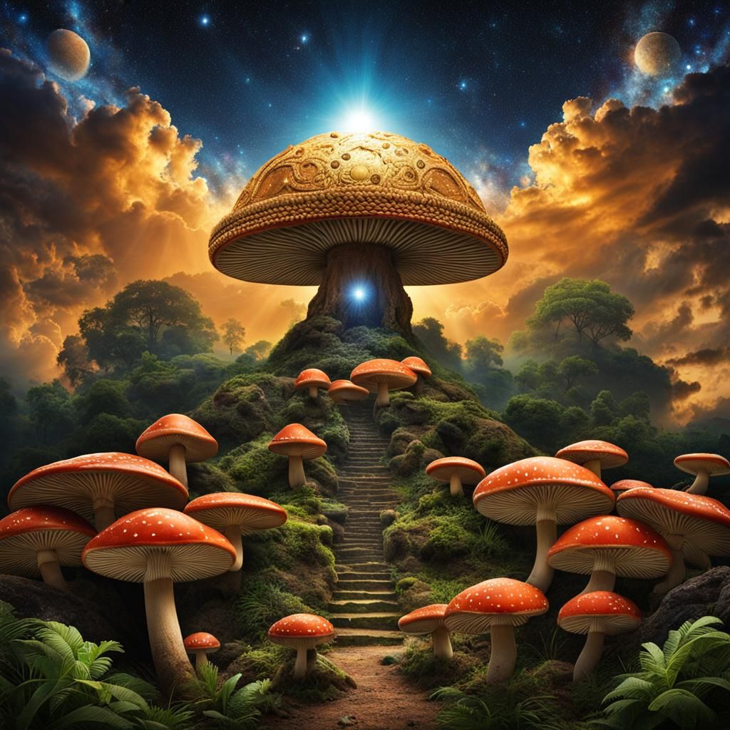 Amen Ra Observes a World of Mushrooms
