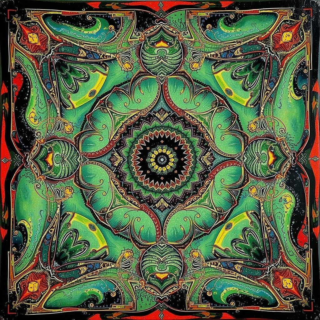 Surreal, Expressionist Oil Painting with Deep, Dark Colors a...