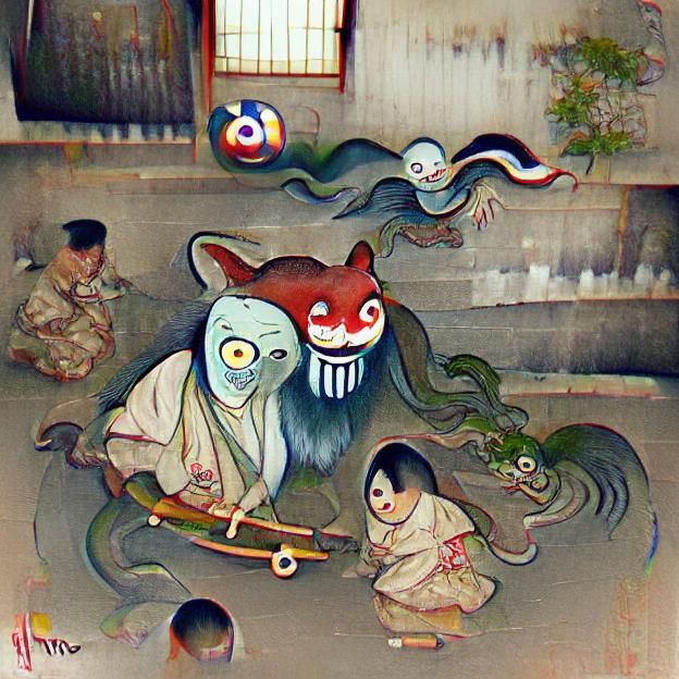 Enigmatic Yokai Spirits and Creatures