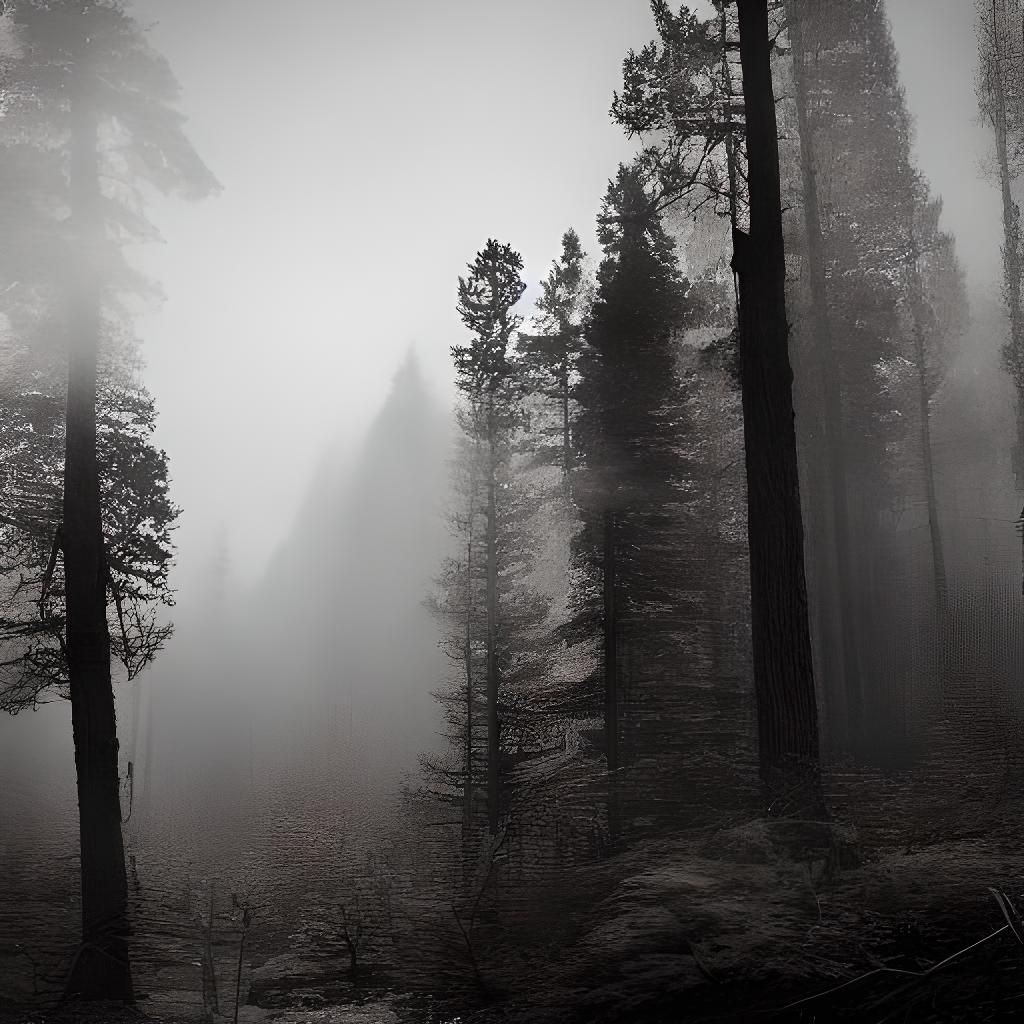 Rainy Forest in Cinematic Style with Light Rays