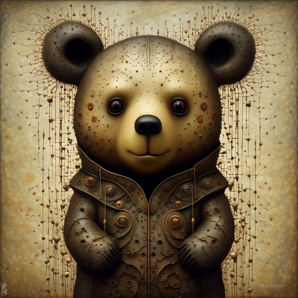 Cosmic Bear in Surrealist Style