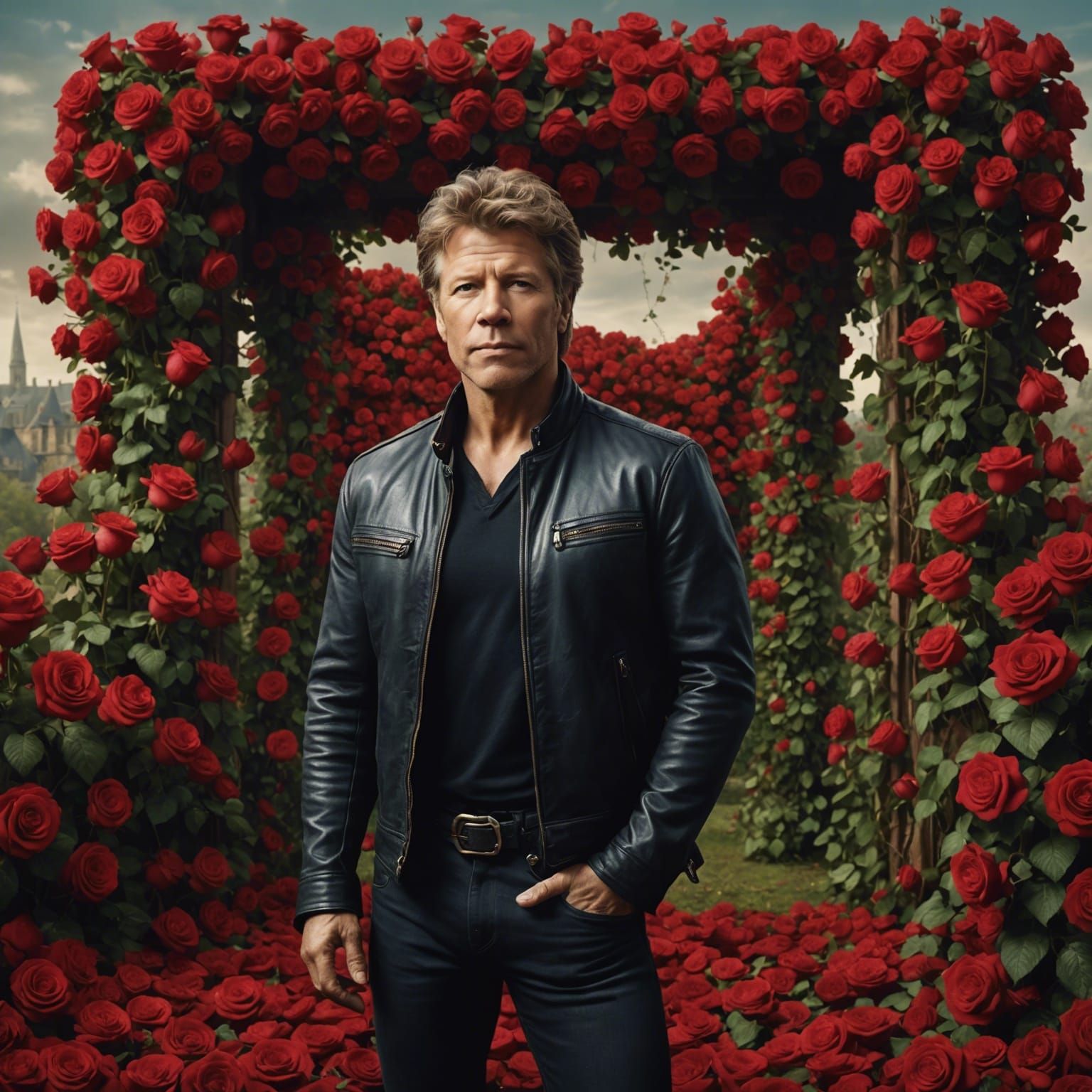 Jon Bon Jovi Portrait in Digital Matte Painting Style